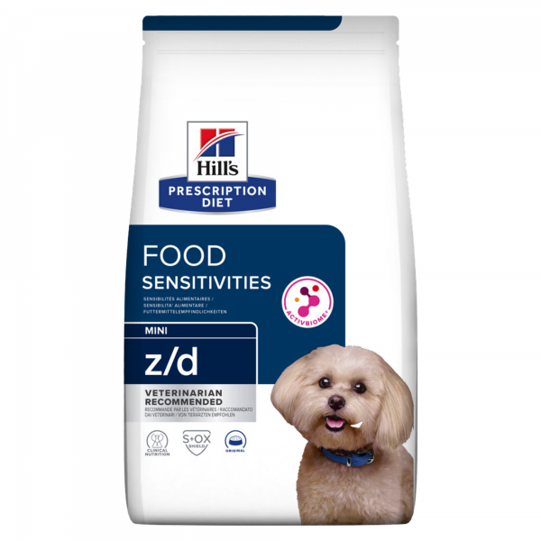 Hill's z/d Food Sensitivities Mini ActivBiome+ koiralle 1 kg RIKKOONTUNUT