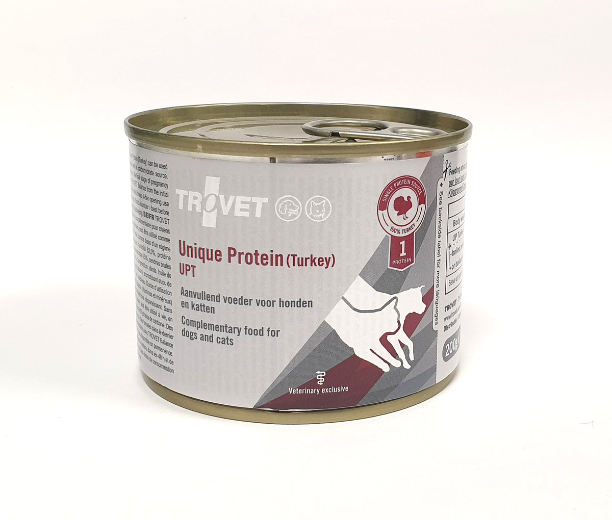 Trovet Unique Protein UPT kalkon för hund och katt 6 x 200 g